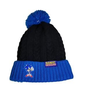 Sonic The Hedgehog Winter Knit Beanie Hat With Pom One Size Fits Most